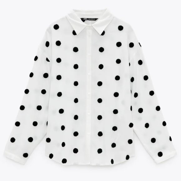polka dot top black